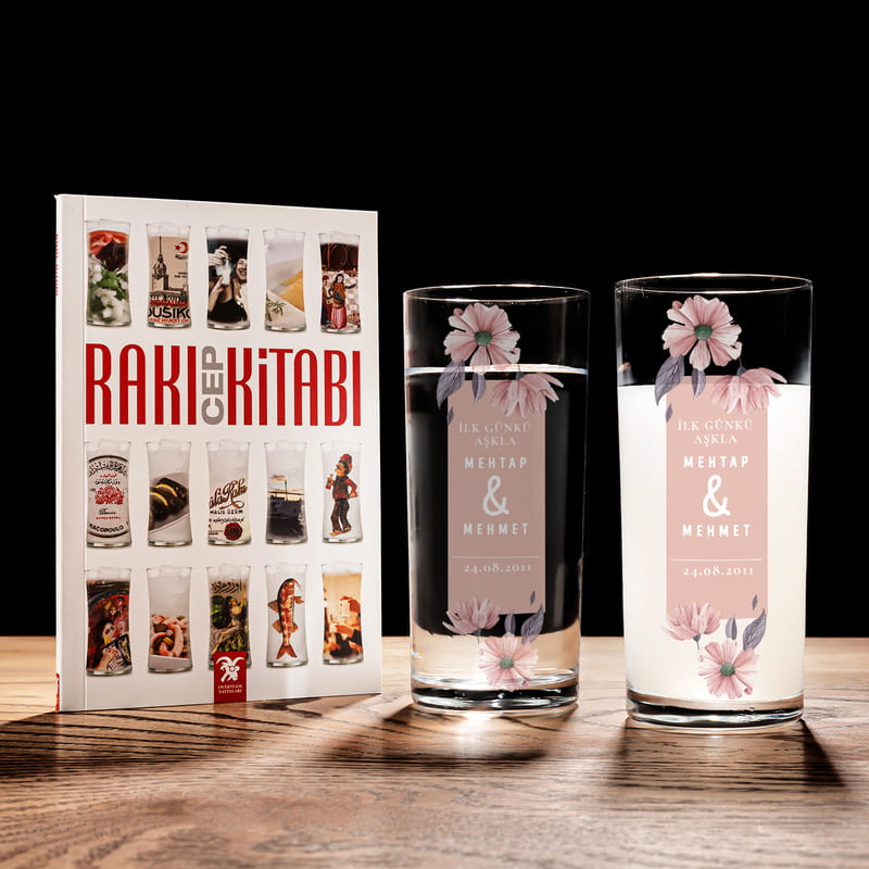 Mesajlı Yıl Dönümü Hediyesi Rakı Kadehi Seti