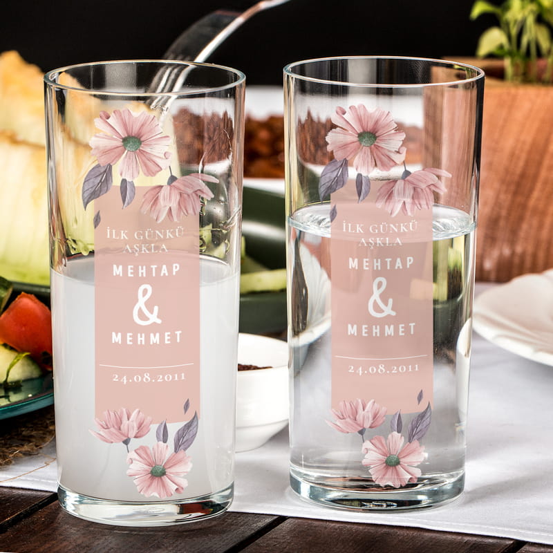 Mesajlı Yıl Dönümü Hediyesi Rakı Kadehi Seti