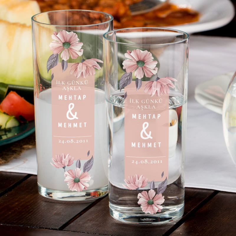 Mesajlı Yıl Dönümü Hediyesi Rakı Kadehi Seti