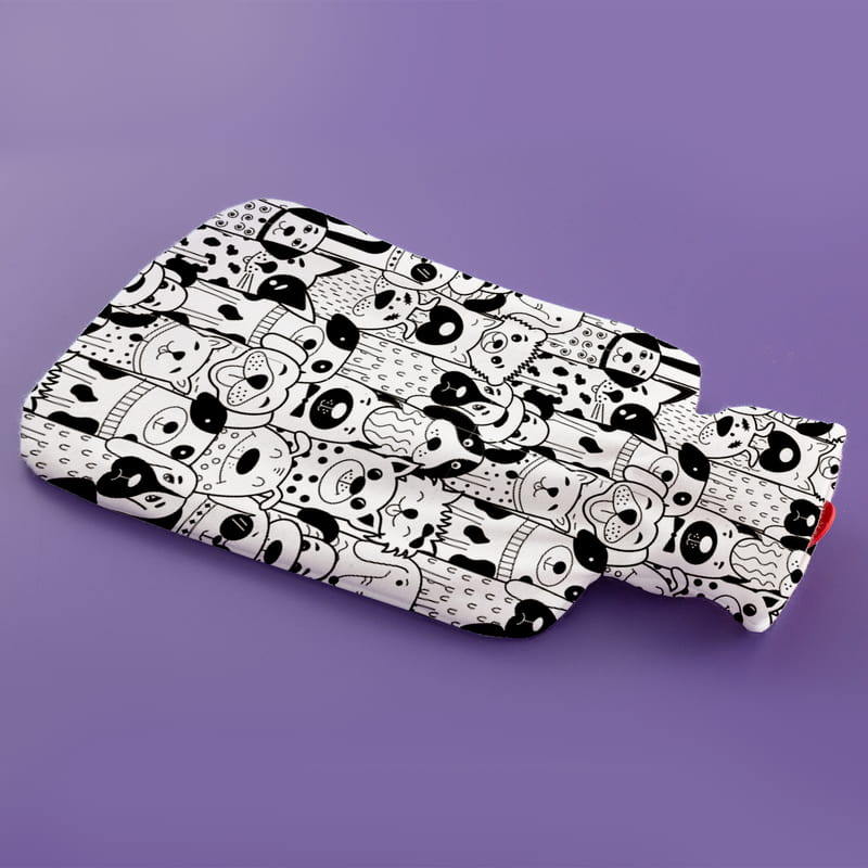 Minimal Sevimli Köpek Tasarımlı Sıcak Su Torbası