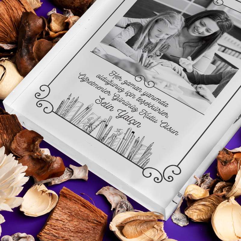 Öğretmen Eşe Hediye Fotoğraf Baskılı Akrilik Çerçeve