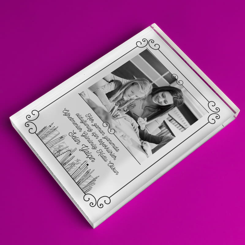 Öğretmen Eşe Hediye Fotoğraf Baskılı Akrilik Çerçeve