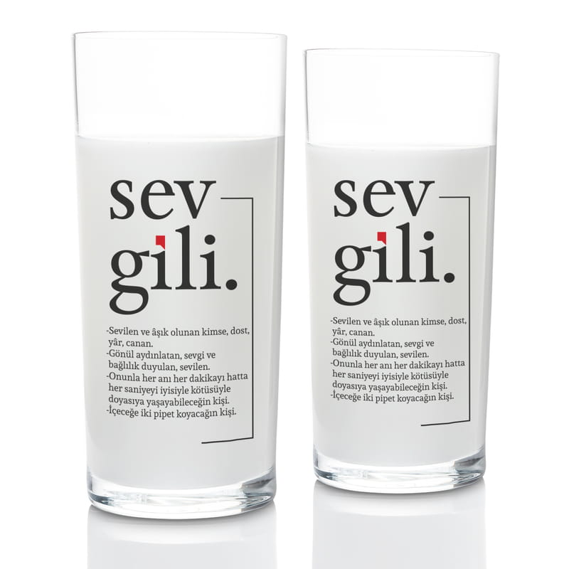 Sevgili Kelime Anlamlı Rakı Kadehi Seti