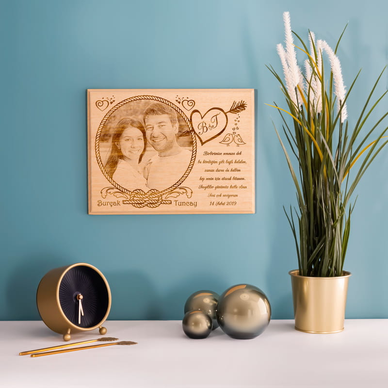 Sevgililer Gününe Fotoğraf Baskılı Ahşapfoto