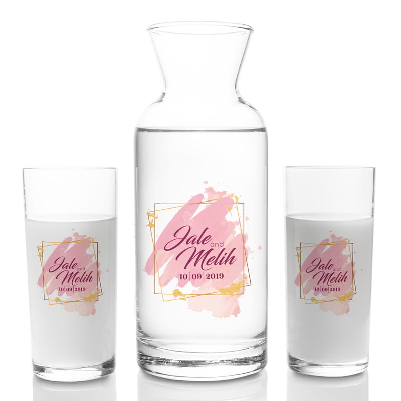 Sevgiliye Hediye Bol Muhabbet 2li Rakı Kadehi Karaf Seti