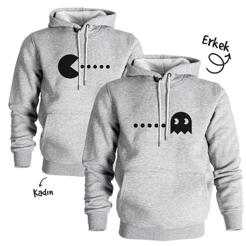 Sevgiliye Hediye Esprili Atari Oyunu Tasarımlı Sweatshirt Kombini - %100 Pamuklu Kumaş