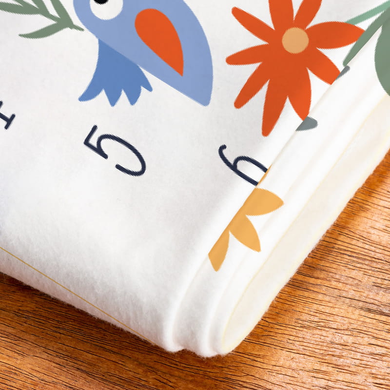 Sevimli Hayvanlar Aylık | Haftalık Bebek Hediyesi Fotoğraf Çekim Battaniyesi