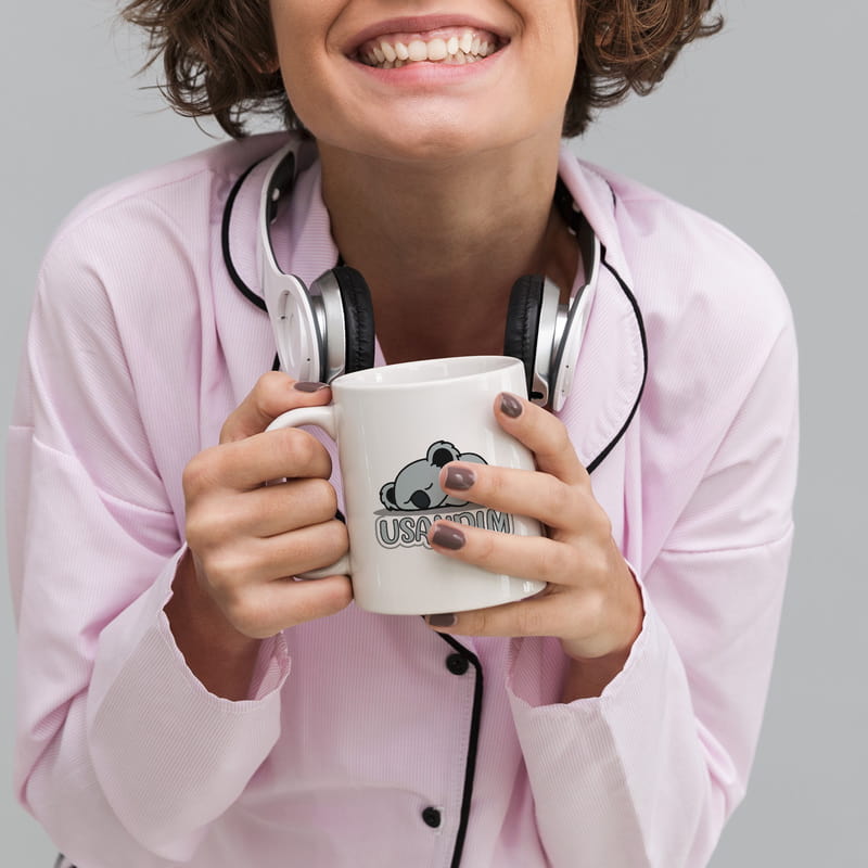 Usandım Koala Tasarımlı Esprili Hediye Porselen Kupa