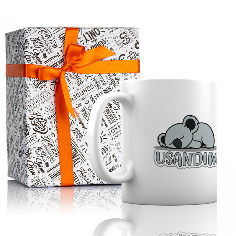 Usandım Koala Tasarımlı Esprili Hediye Porselen Kupa