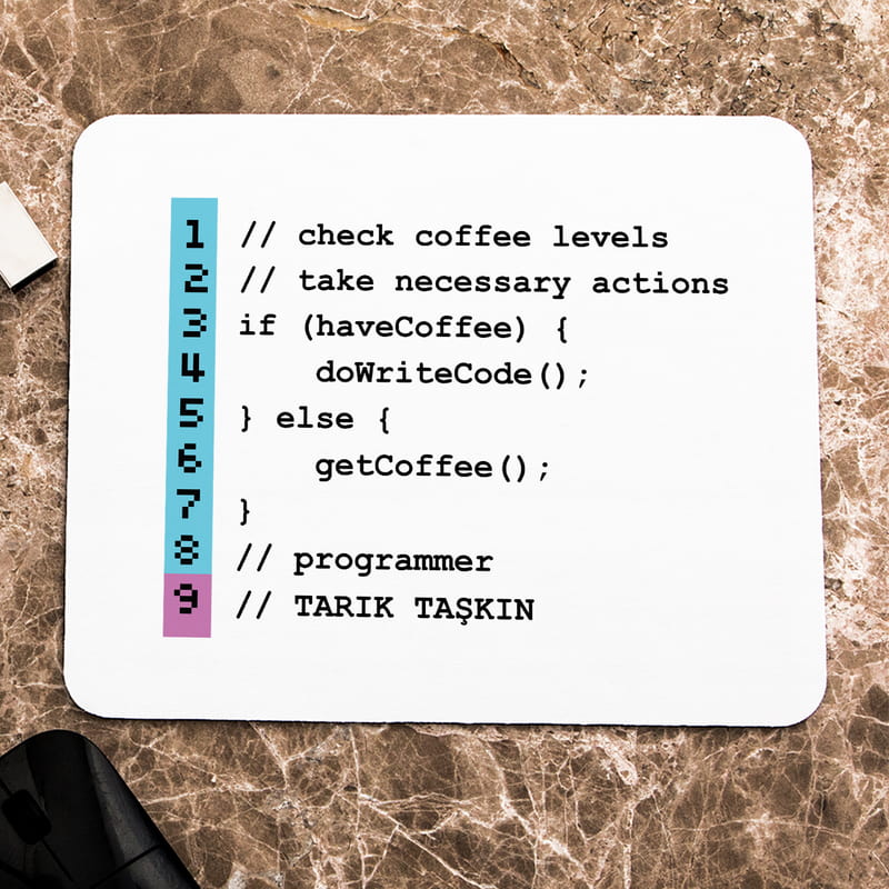 Yazılımcı - Developer Arkadaşa Hediye İsme Özel Mousepad