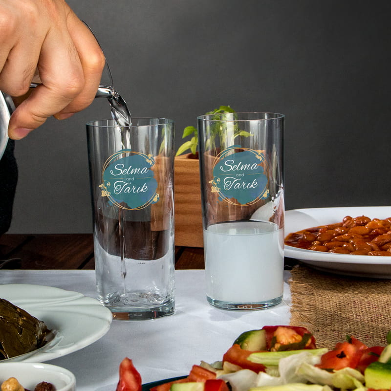 Yeni Evli Çiftlere Ev Hediyesi Rakı Kadehi Seti