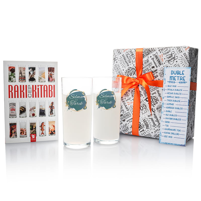 Yeni Evli Çiftlere Ev Hediyesi Rakı Kadehi Seti
