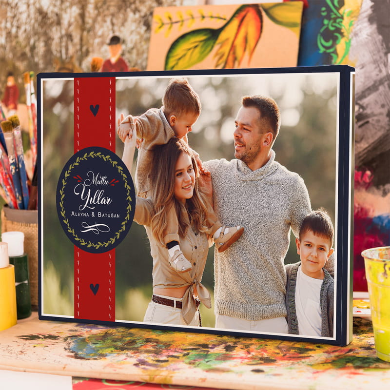 Yılbaşı Hediyesi Fotoğraf Baskılı 40x60 Kanvas Tablo Hediye Sepeti
