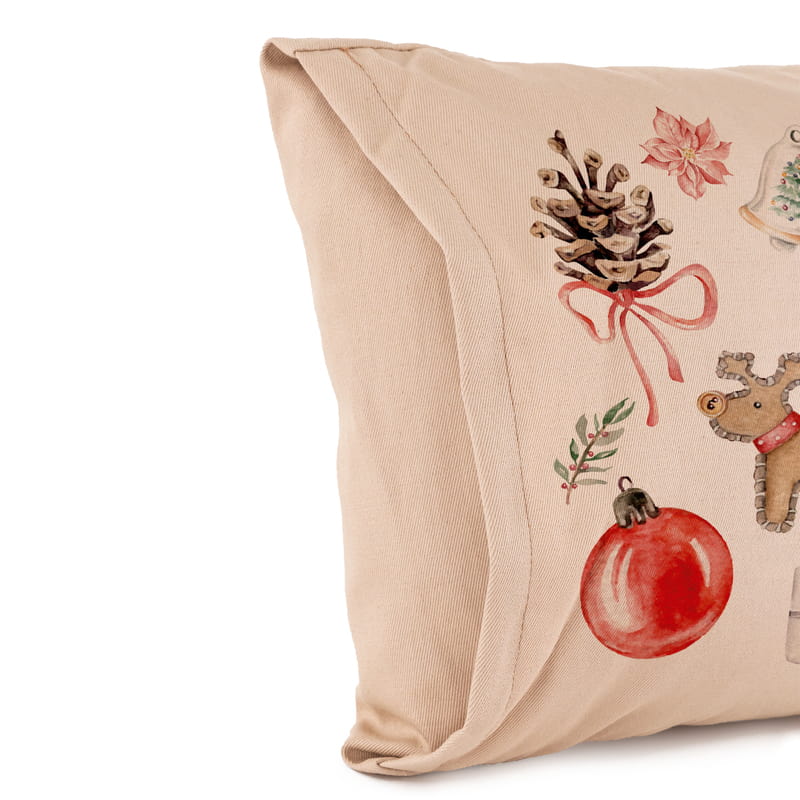 Yılbaşı Hediyesi Suluboya Desenli Yastık