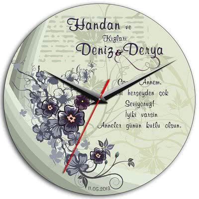 Anneler ve Kızları Duvar Saati