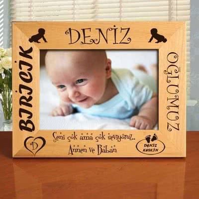 Biricik Oğlumuz Ahşap Çerçeve