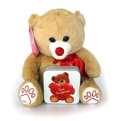 Çikolata Hediyeli Sevimli Peluş Ayıcık