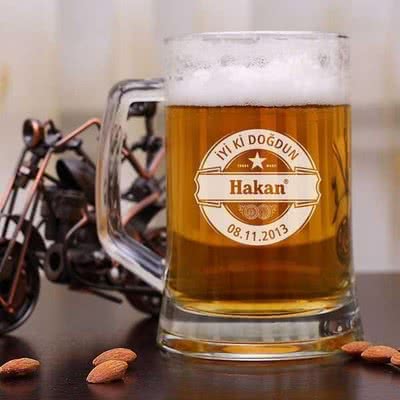 Yılbaşı Hediyesi Kişiye Özel Bira Bardağı