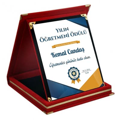 Öğretmenler Günü Hediyesi Yılın Öğretmeni Plaketi