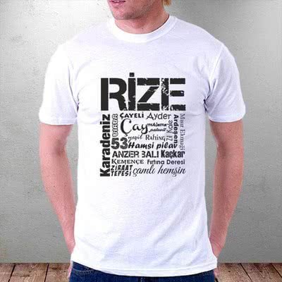 Rizelilere Özel Tasarımlı Baskılı Tişört