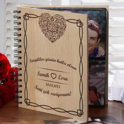 Sevgiliye Özel Kalp Desenli Fotoğraf Albümü