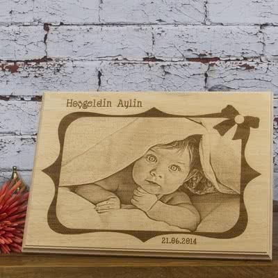 Sevdiklerinize Bebek Hediyesi Ahşap Foto
