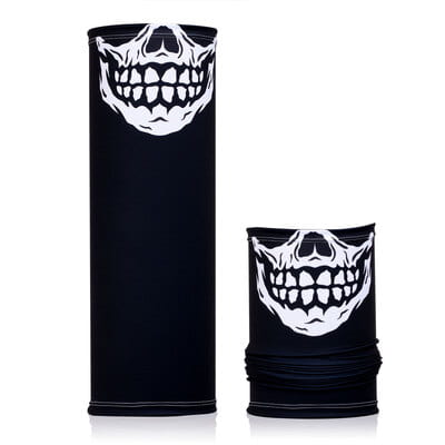 Kuru Kafa Tasarımlı İskelet Ağız Bandana Maske