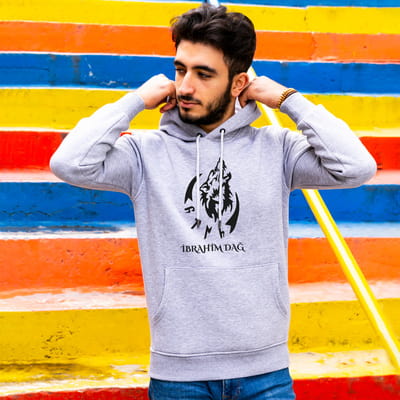 Bozkurt Ve Göktürk Tasarımlı Kişiye Özel Kapşonlu Sweatshirt