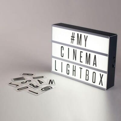 Cinematic Harflerle Işıklı Mesaj Veren Light Box Led Pano