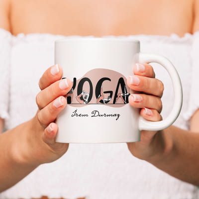 İsme Özel Yoga Eğitmene Hediye Porselen Kupa