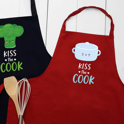 Sevgililer Günü Hediyesi Aşçıyı Öp Hediye Mutfak Önlüğü