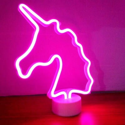 Unicorn Renkli Dekoratif Neon Led Lamba