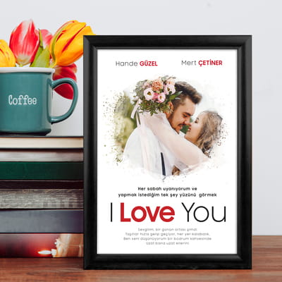 Sevgiliye Özel Çerçeveli Romantik Komedi Film Afişi