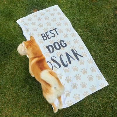 Best Dog Tasarımlı İsim Yazılı Havlu