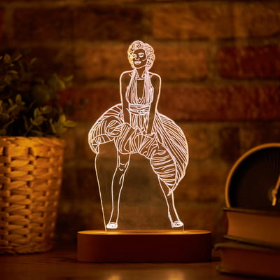 Marilyn Monroe Tasarımlı Dekoratif Led Lamba