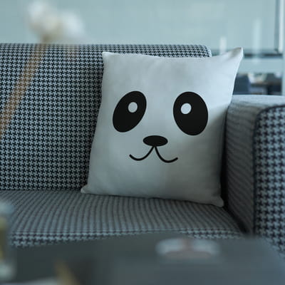 Sevimli Panda Tasarımlı Dekoratif Yastık