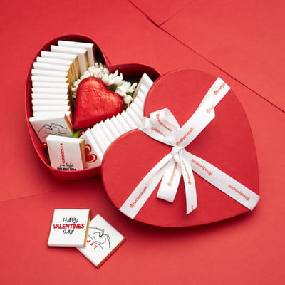 Sevgililer Günü Konsept Tasarımlı Çikolata Hediye Kutusu
