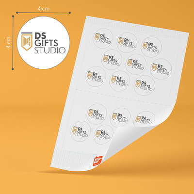 Yuvarlak Kesim Logo Baskılı 15 Adet Sticker Seti
