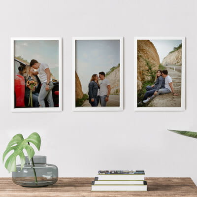 3'lü Set Fotoğraflarınıza Özel Yapışkanlı Duvar Çerçevesi - 20x30
