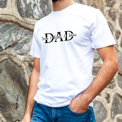 Baba Tasarımlı İsme Özel Tişört