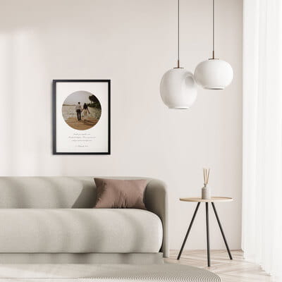 Mesaj ve Fotoğraf Özelleştirmeli Siyah Fotoğraf Çerçevesi