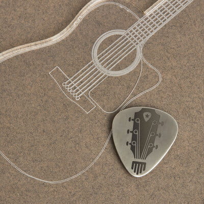 Özel Tasarım Gümüş Gitar Penası