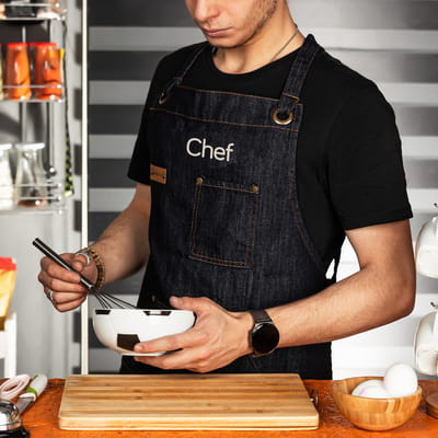 Chef Tasarımlı Hediye Kot Mutfak Önlüğü