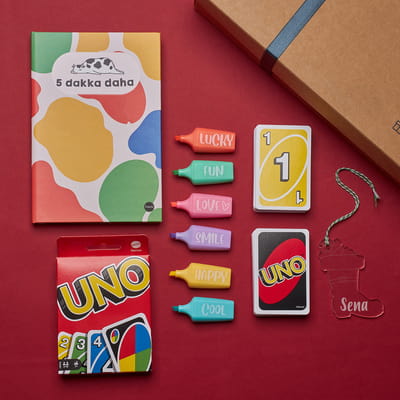 Uno Oyun Kartlı Yılbaşı Hediye Kutusu