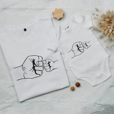 Yeni Babaya Hediye Tişört Bebek Body Kombini - %100 Pamuklu Kumaş
