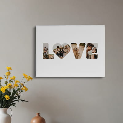 30x40 LOVE Fotoğraf Baskılı Kanvas Tablo