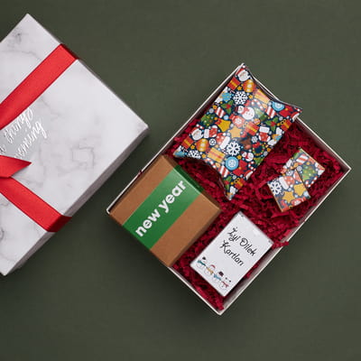 İyi Dilekler Yılbaşı Hediye Kutusu