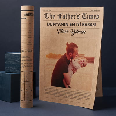 Kişiye Özel Babalar Günü Gazetesi
