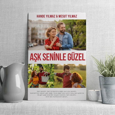 Kişiye Özel Film Afişi Tasarımlı Dekoratif Kanvas Tablo 40x60