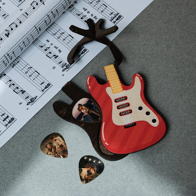 Kişiye Özel Fotoğraflı Elektro Gitar 3'lü Pena Seti